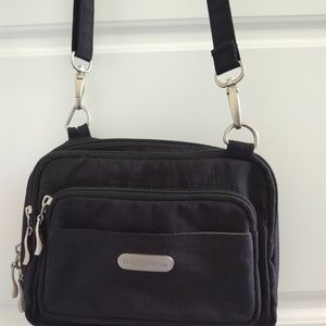 Baggallini Triple Zip Crossbody Black
